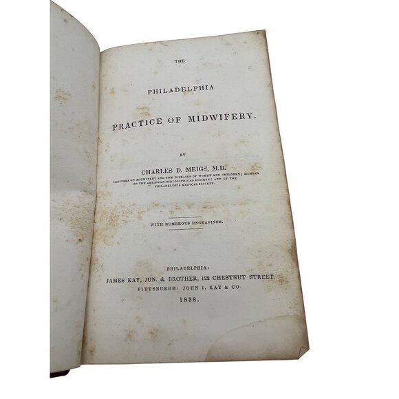 1838 The Philadelphia Practice of Midwifery Charles D Meigs First Ed Illustrated - Picture 1 of 12
